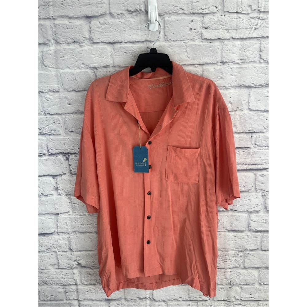 Roundtree & Yorke Caribbean NWT Men's Short Sleeve Beachy Lightweight  Shirt XL